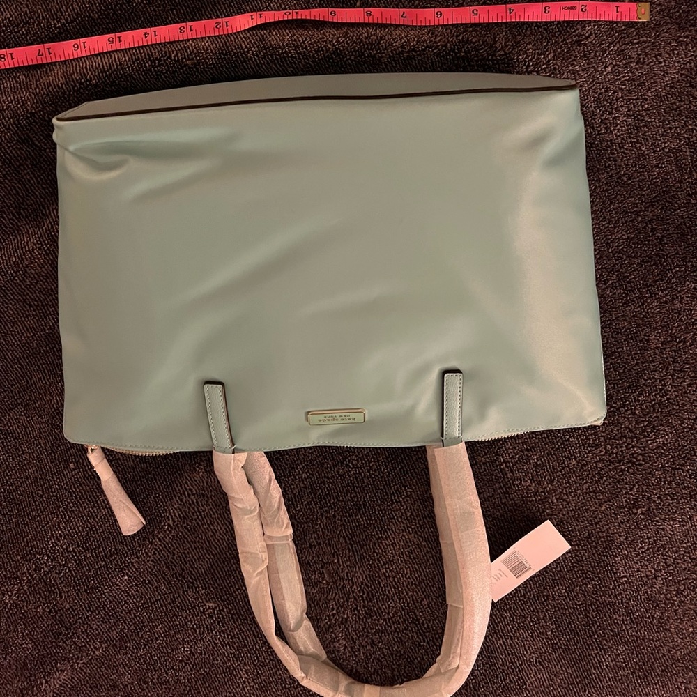 Kade Spade Hayden Aqua Bloom Nylon Large Tote Bag